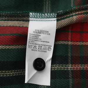 Grön rutig flanellskjorta herr