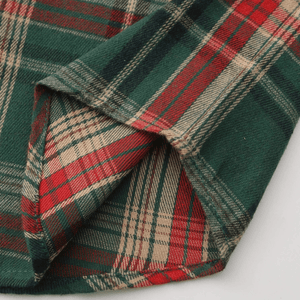 Grön rutig flanellskjorta herr