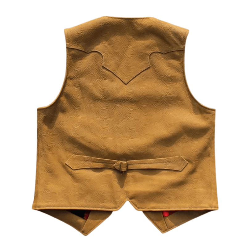 Gul cowboy skinnväst herr