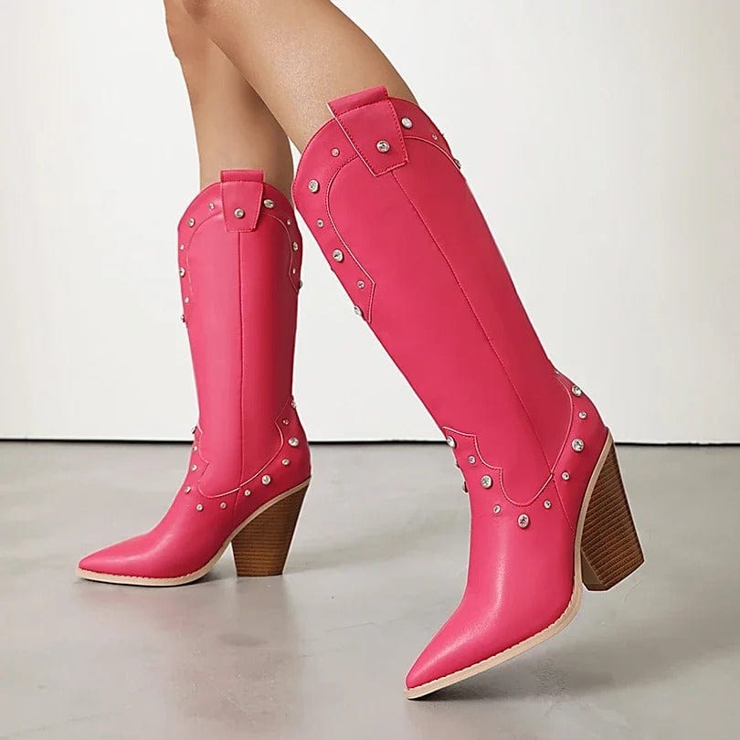 Högklackade Cowboyboots för Dam