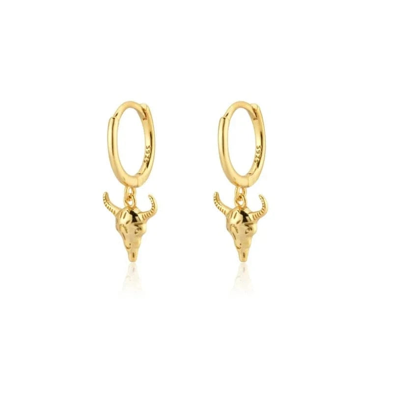 Hoops örhängen med tjurhuvud