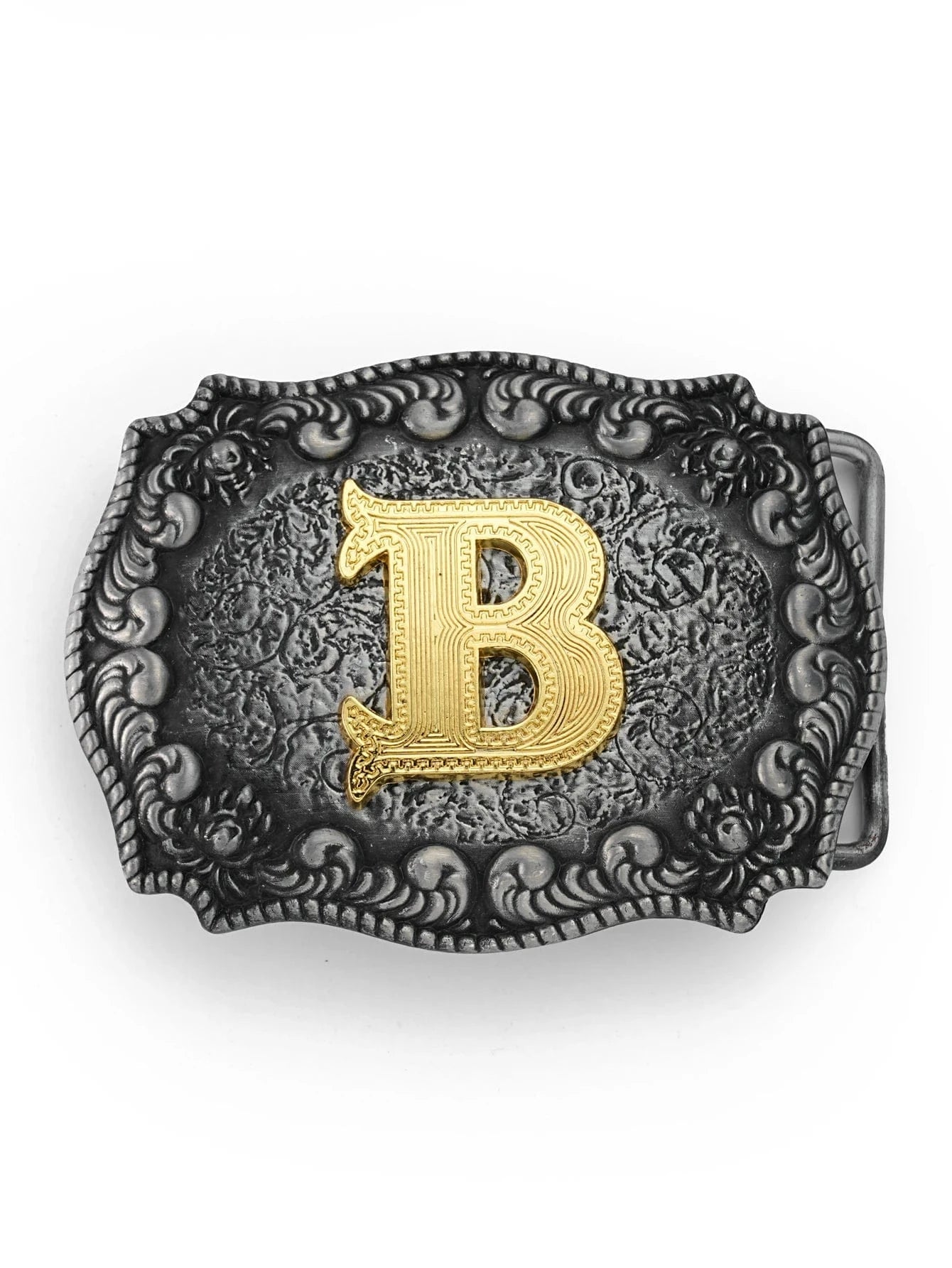 Initial Bältesspänne Bokstav Guld Silver