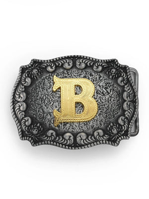 Initial Bältesspänne Bokstav Guld Silver Bokstav B