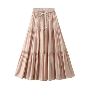 Kjol i linne Rosa / One Size