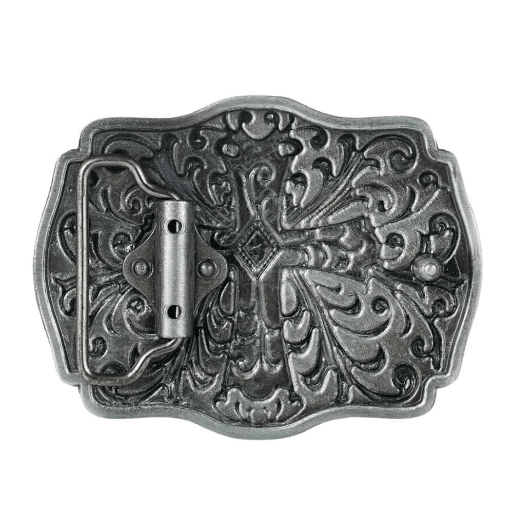 Kors Bältesspänne Röd Detalj Silver