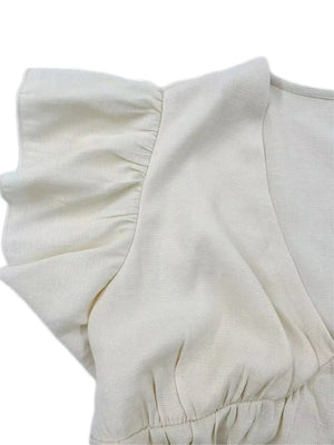 Kortärmad beige blus