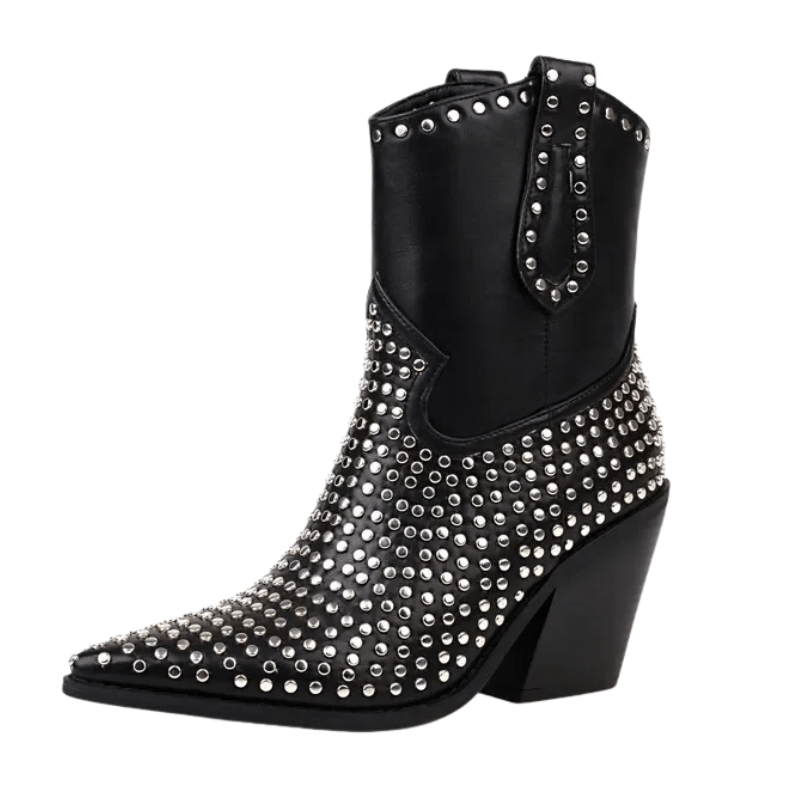 Låga Cowboyboots med Nitar för Dam