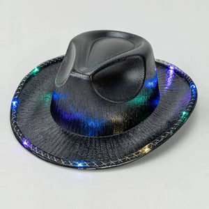 LED Cowboyhatt Svart / One Size