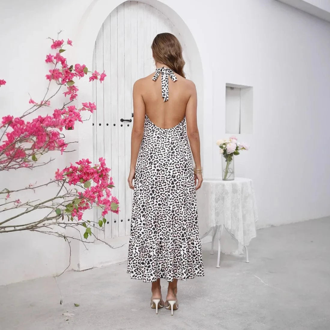 Leopardmönstrad klänning