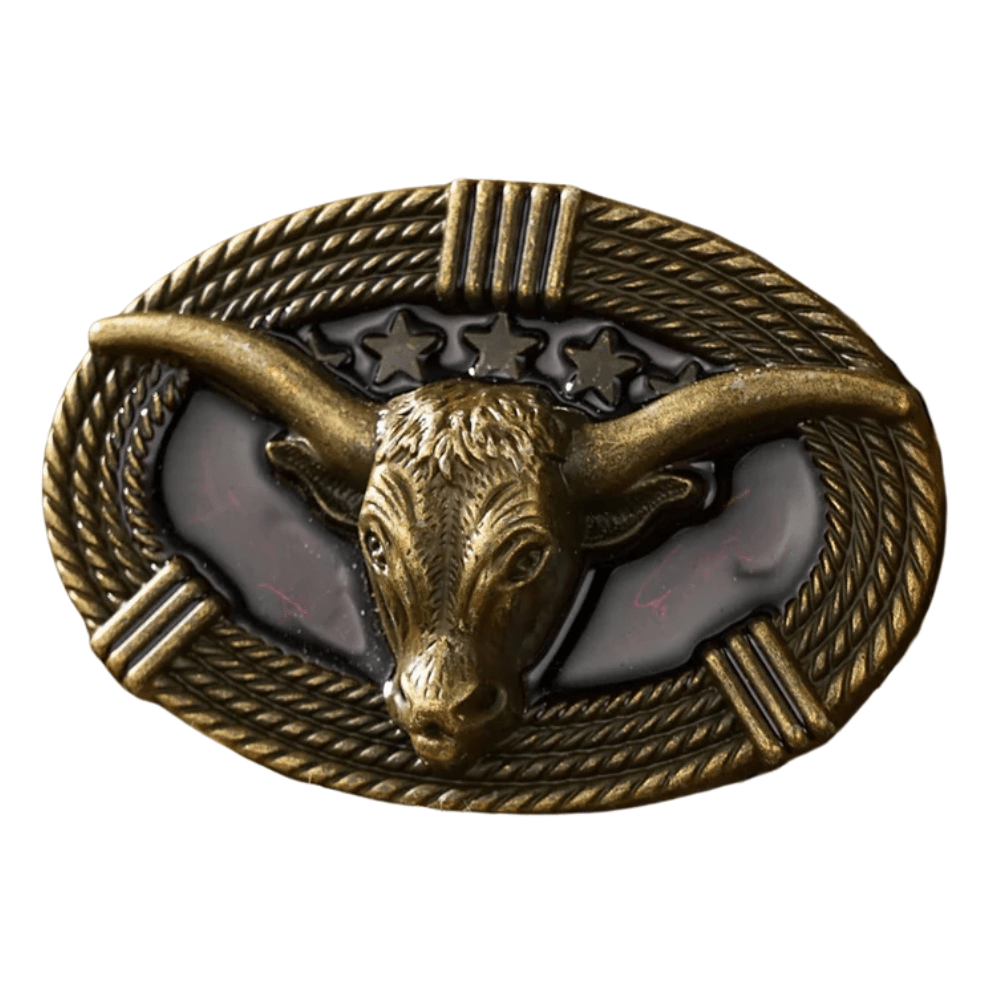 Longhorn Bältesspänne Western Cowboy Spänne Metall