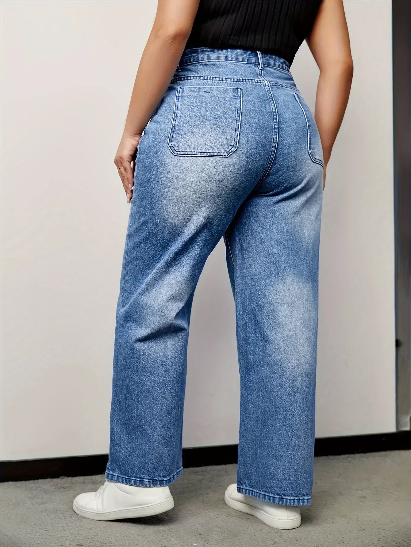 Lösa jeans i plusstorlek för damer