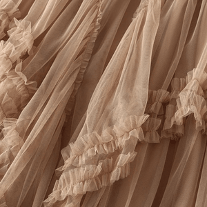 Maxikjol med kaskader av tyllvolanger