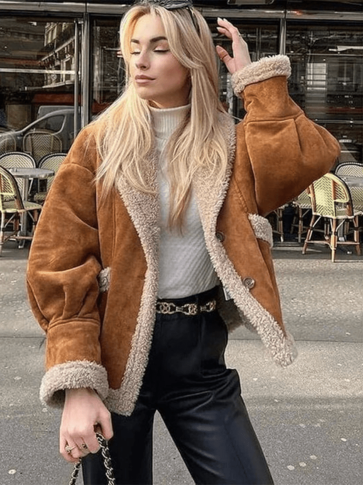 Mockajacka med teddyfoder