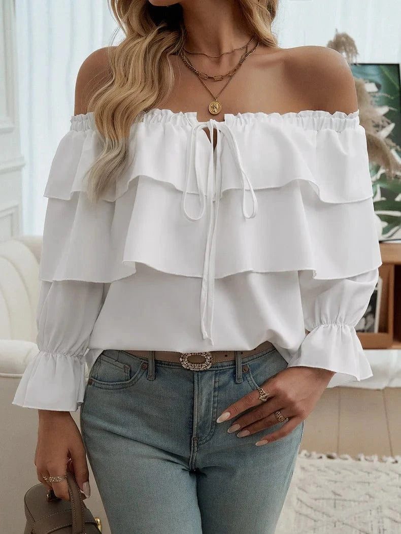 Off shoulder blus