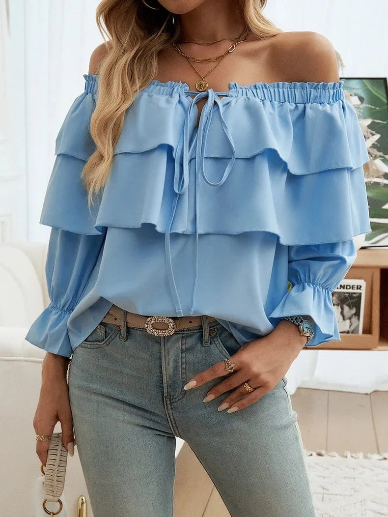 Off shoulder blus