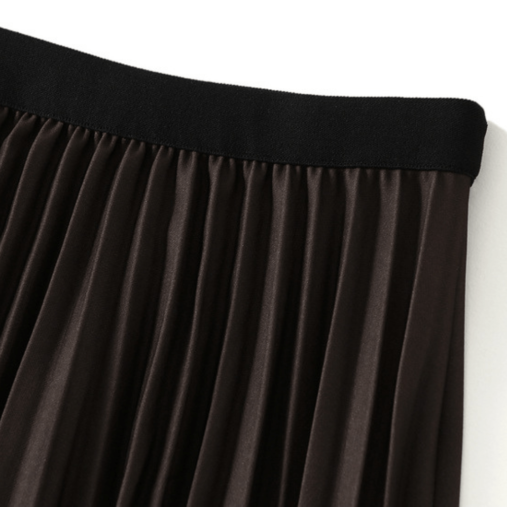 Plisserad kjol svartvit Svartvit / One size