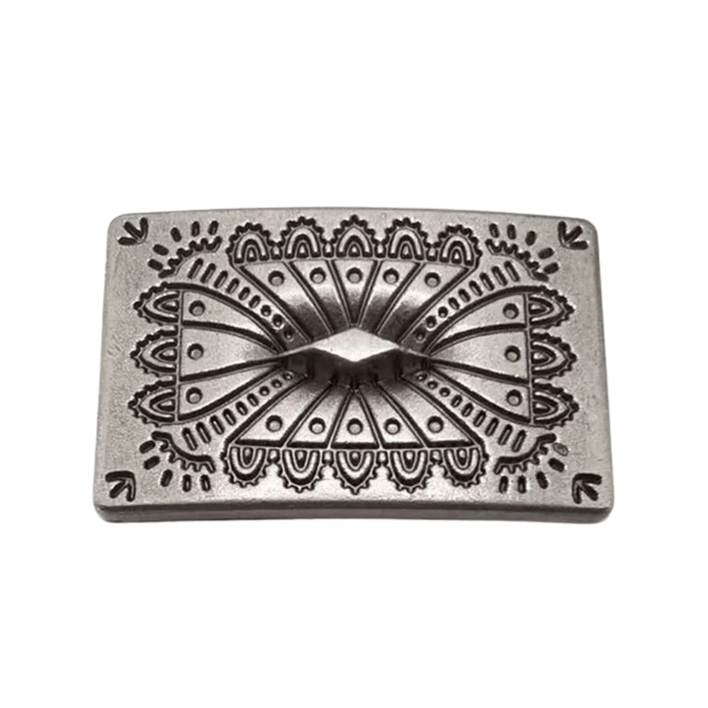 Rektangulär concho i vintagemetall