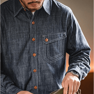 Retro denimskjorta för män