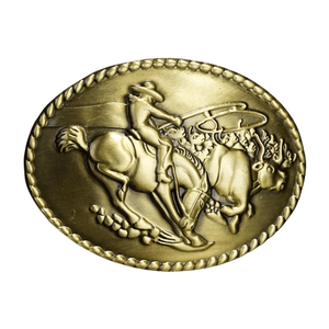Rodeo Bältesspänne Cowboy Ryttare Guld
