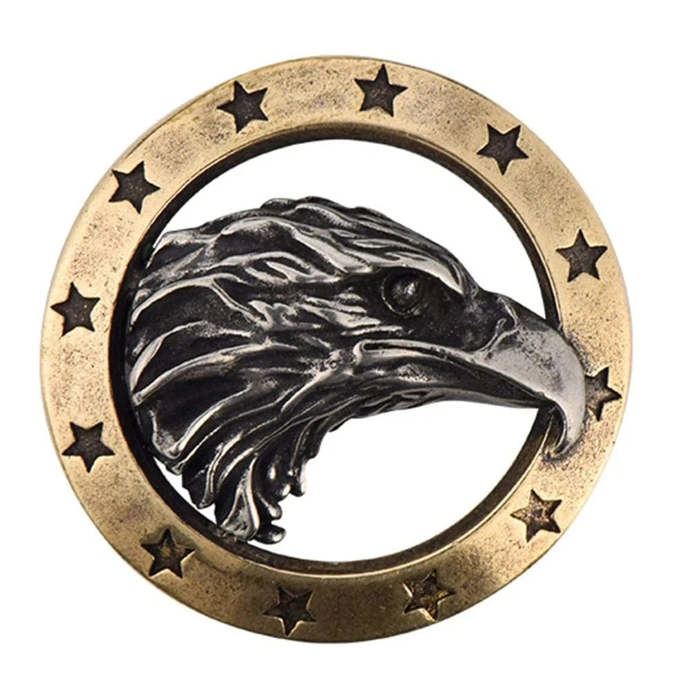 Runt Concho i Mässing med Örnhuvud