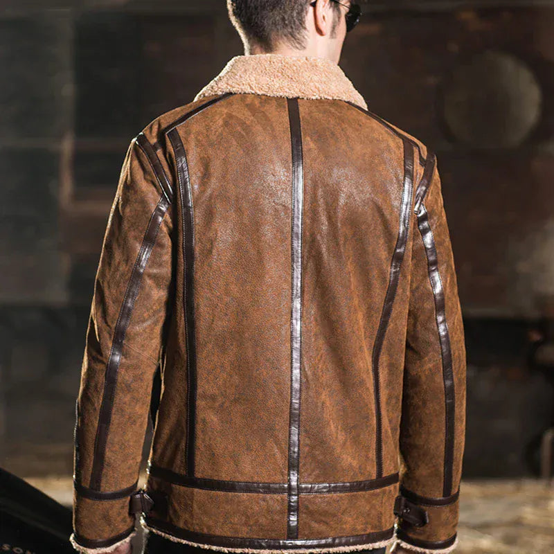 Shearling jacka herr