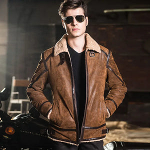 Shearling jacka herr Brun / XS