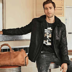 Shearling jacka man