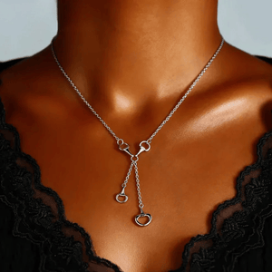 Silverhalsband med Dubbla Hästbett
