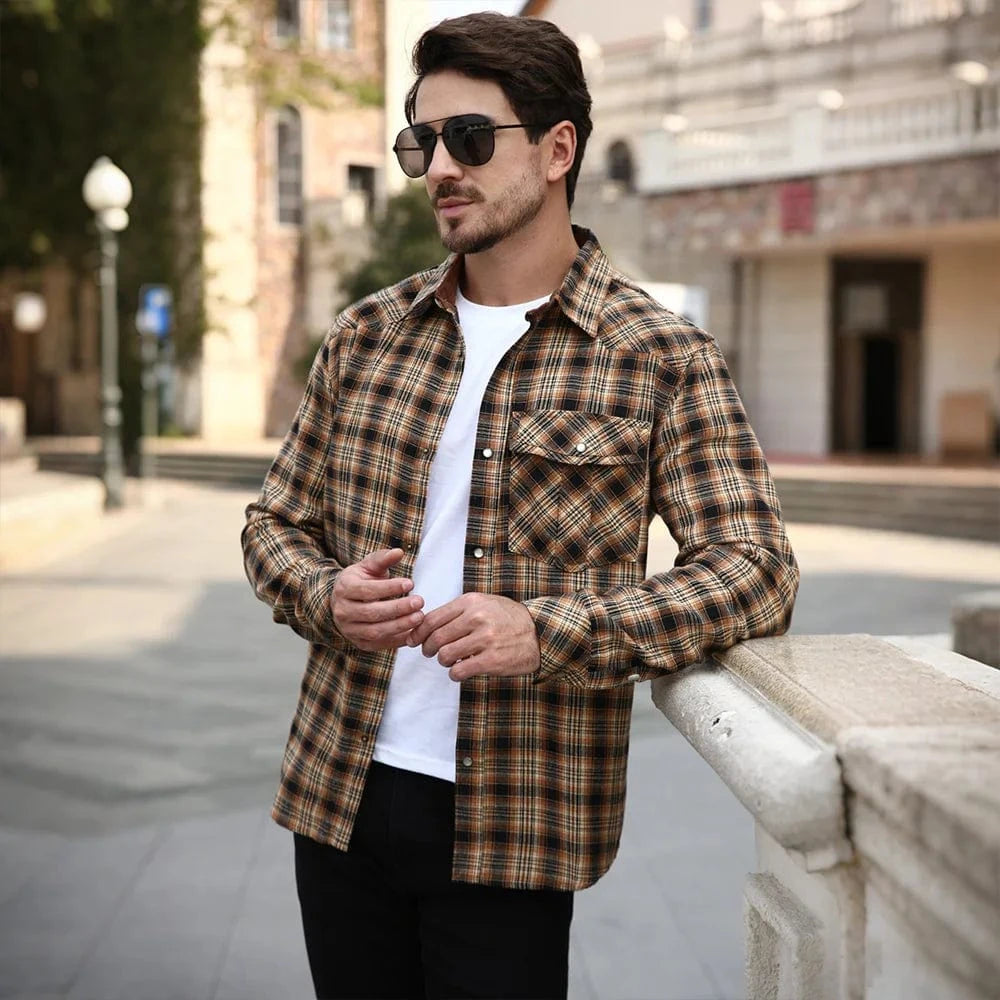 Skjorta rutig cowboy