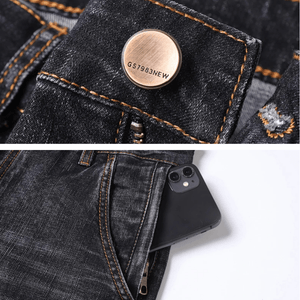 Slim fit stretchjeans för herr