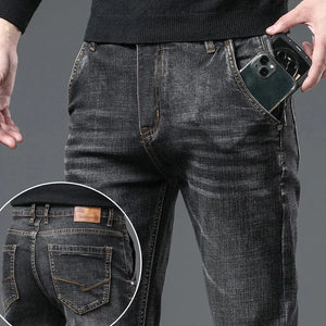 Slim fit stretchjeans för herr