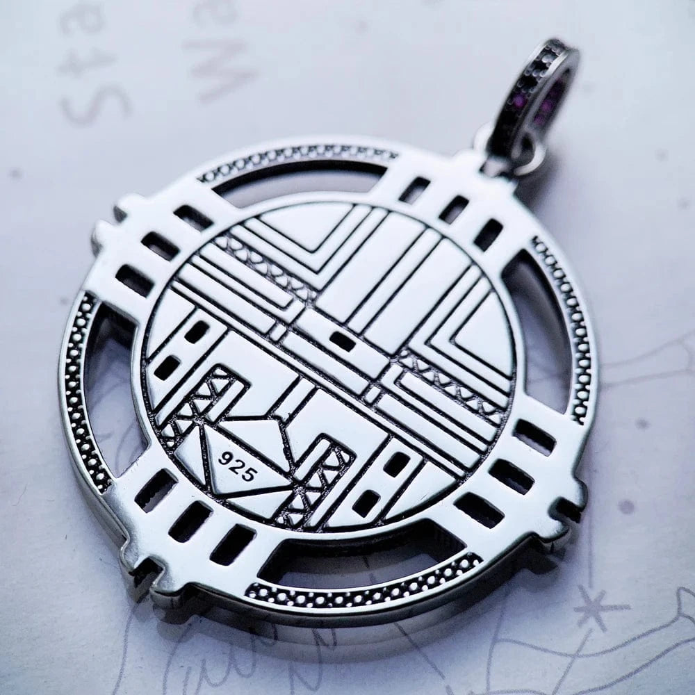 Southwestern solhänge i silver med turkos och pärlemor