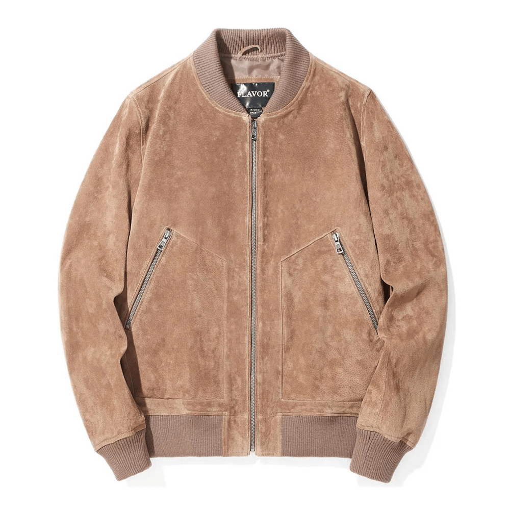 Suede jacka herr Kognac / S