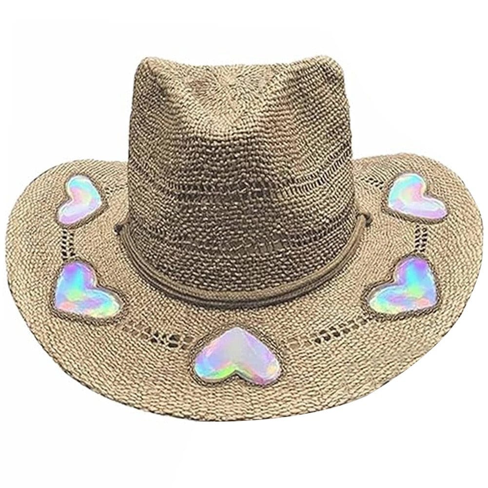 Suncatcher cowgirlhatt i halm