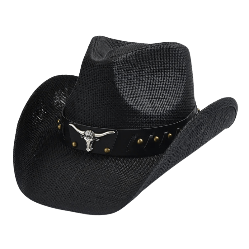Svart cowboyhatt