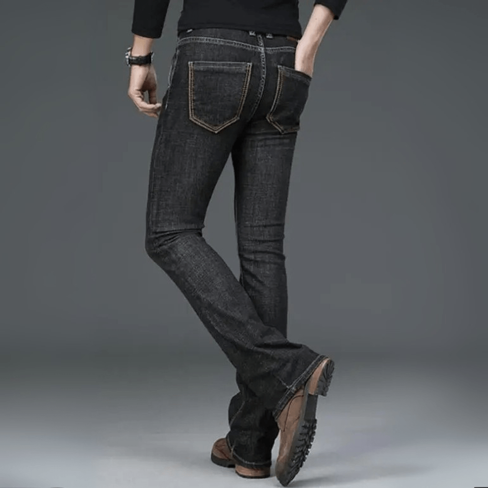 Svarta bootcut jeans herr