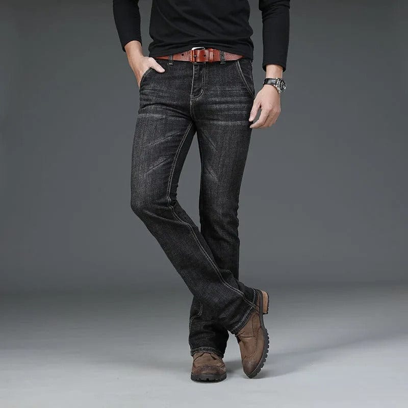 Svarta bootcut jeans herr