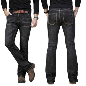 Svarta bootcut jeans herr