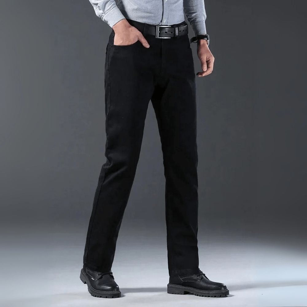 Svarta jeans herr straight