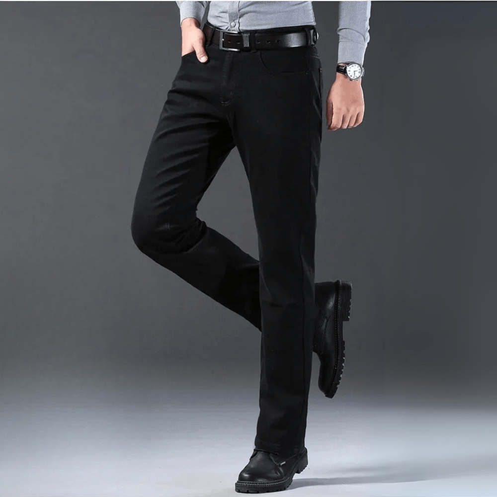 Svarta jeans herr straight