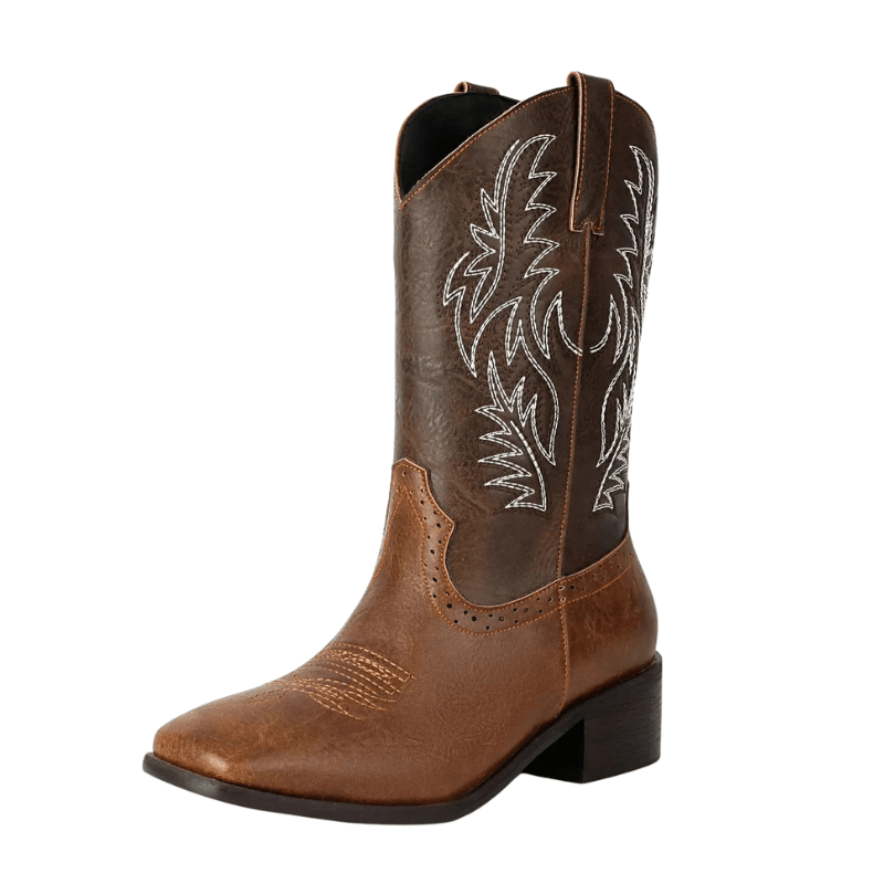 Tvåfärgade Cowboyboots för Dam