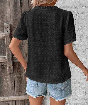 V ringad blus dam