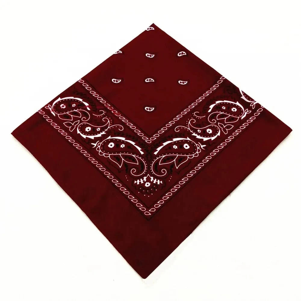 Vinröd bandana