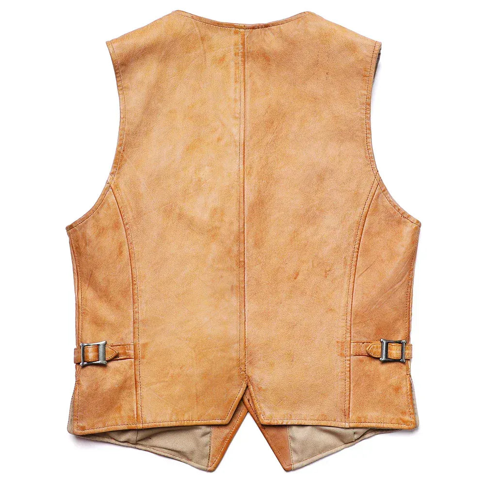 Vintage läderväst
