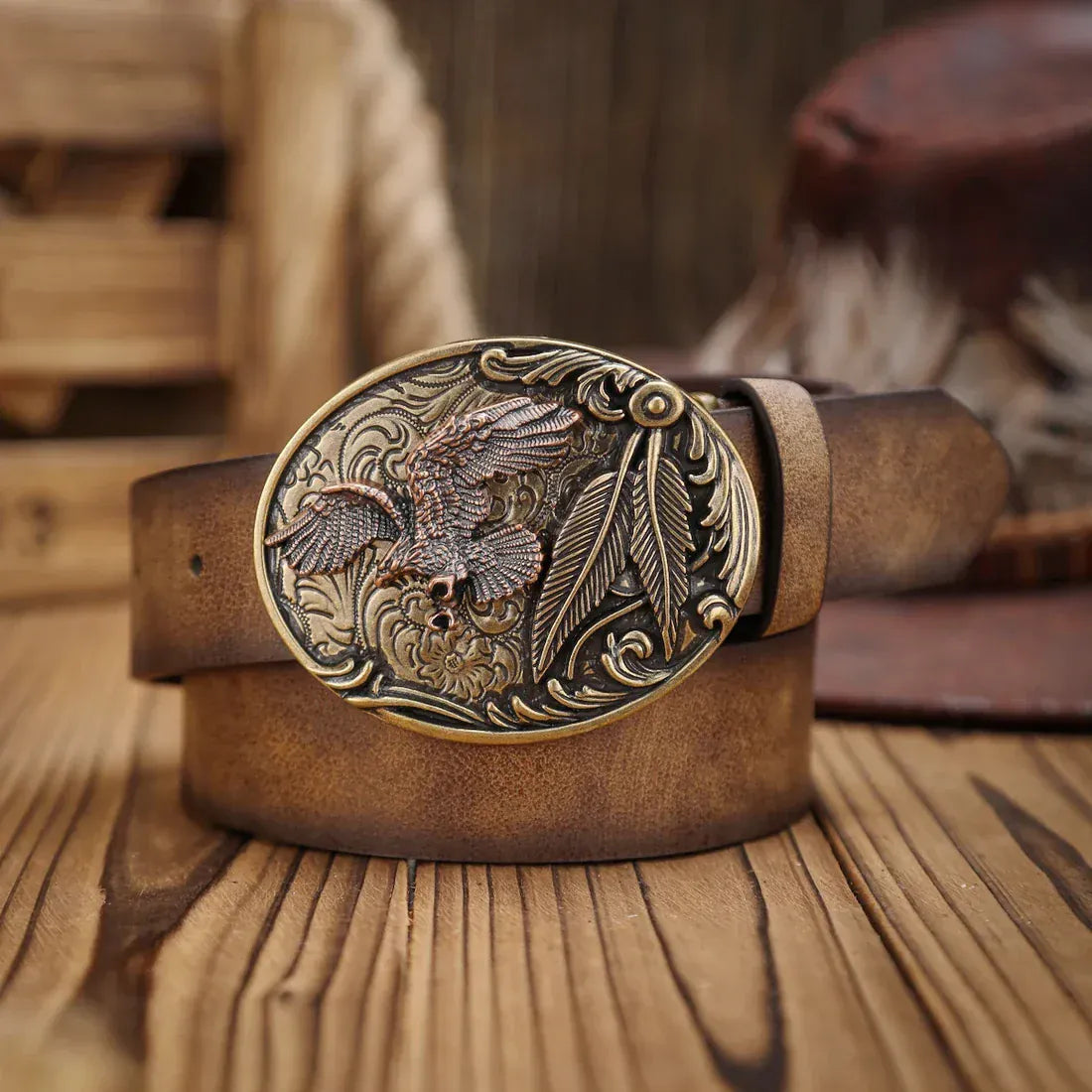 Vintage westernbälte dam Brun / 120cm