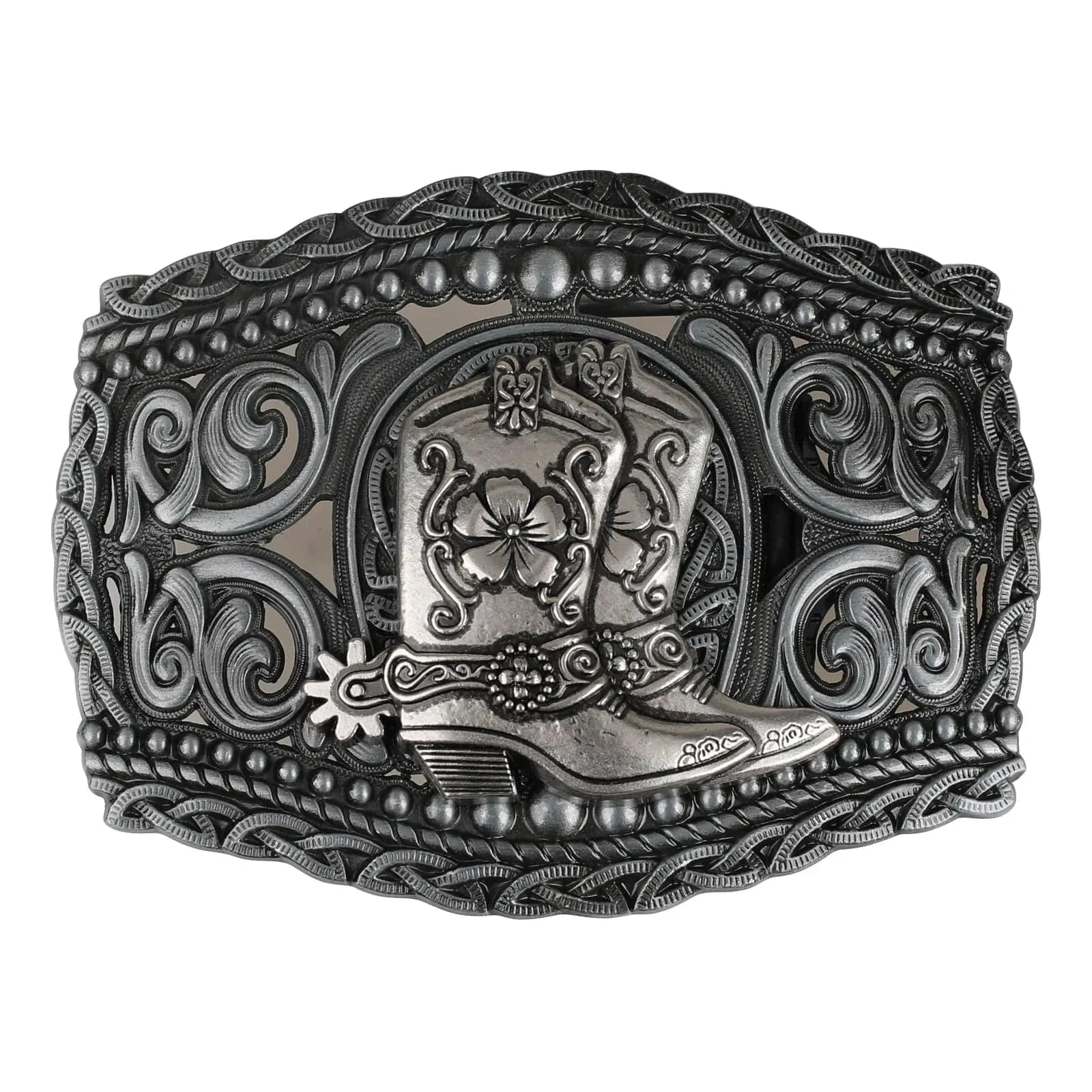 Western Bältesspänne i Metall med Präglad Design
