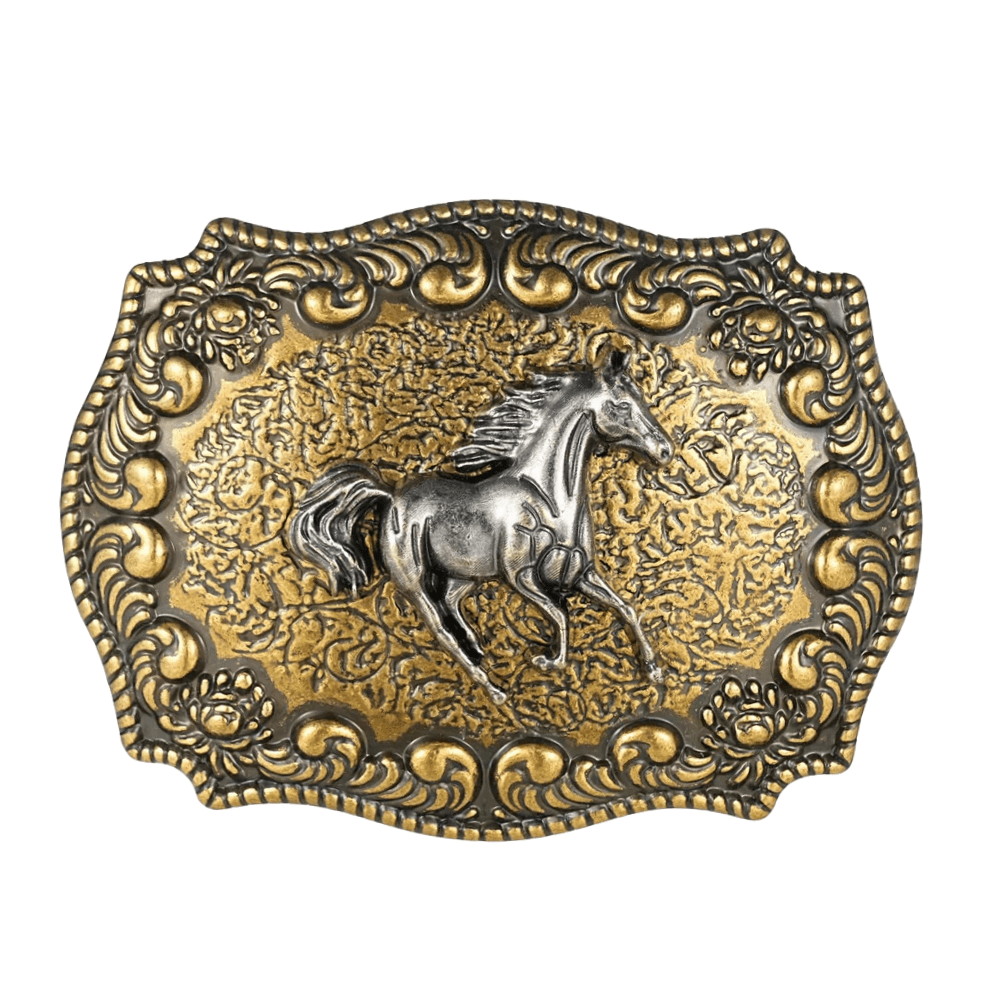 Western Bältesspännen Antik Guld Motiv
