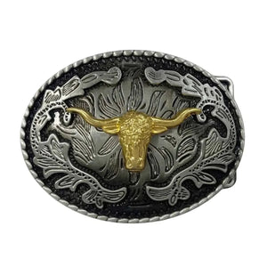 Western Bältesspännen Herr Cowboy Spänne Motiv Tjurhuvud
