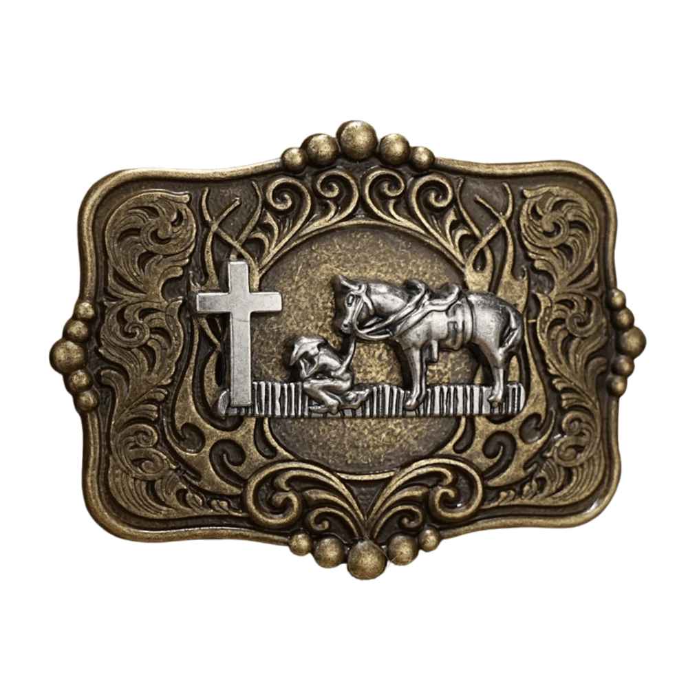 Western Bältesspännen Mix Antik Brons Silver