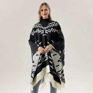 Western poncho Svart / One Size